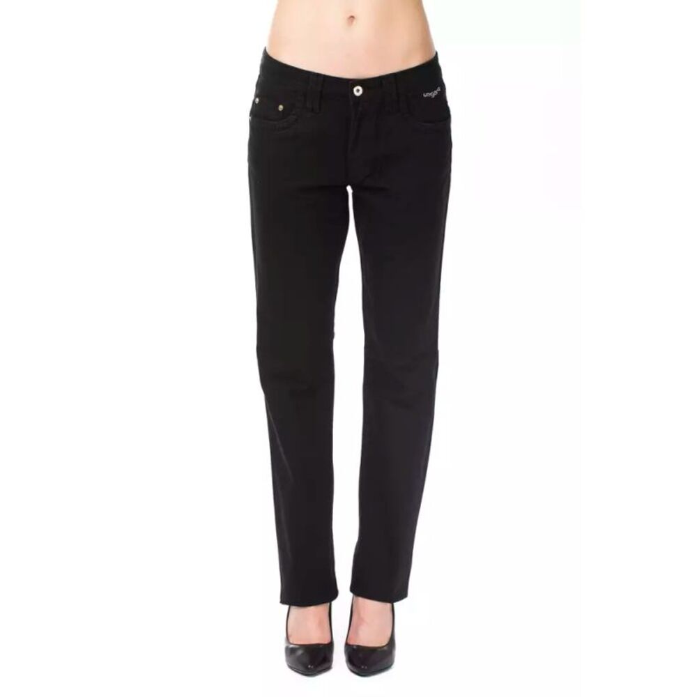 Ungaro Fever Black Cotton Women's Women's Pants